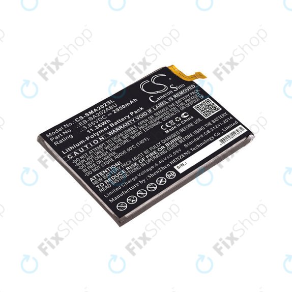 Baterija za Samsung A10e, A20e A202F, 2950mAh, Li-Pol, 3.85 V, EB-BA202ABU, HQ