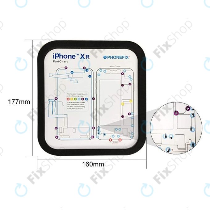 Magnetni organizator z vijaki s shemo (iPhone 6 - 11 Pro Max)