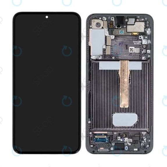 Samsung Galaxy S22 Plus S906B - LCD zaslon + steklo na dotik + okvir (Phantom Black) - GH82-27500A, GH82-27501A Genuine Service Pack