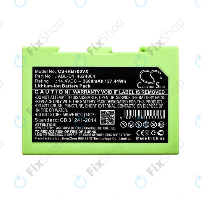 iRobot Roomba e-series, i-series - Baterija ABL-D1, 4624864, ABL-D2 Li-Ion 14.4V 2600mAh HQ