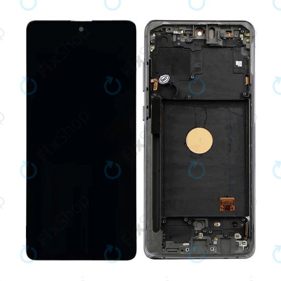 Samsung Galaxy Note 10 Lite N770F - LCD zaslon + steklo na dotik + okvir (Aura Black) TFT