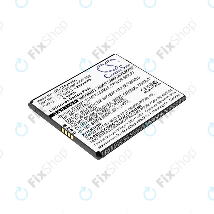 Baterija za ZTE Blade A3, A5, Optus X Power 2, 2400mAh, Li-Ion, 3.8V, Li3826T43P4h695950, HQ