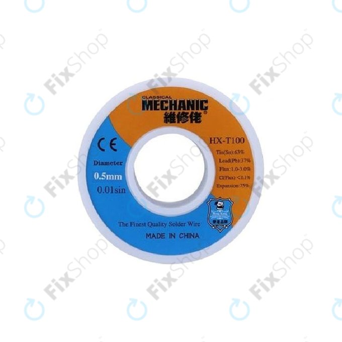 Mechanic HX-T100 - Zgornja spajkalna žica Sn/Pb - 0,5mm
