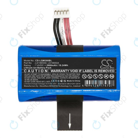 Baterija za Ingenico Apos A8, 2600mAh, Li-Ion, 7.4V, LD18650D, HQ