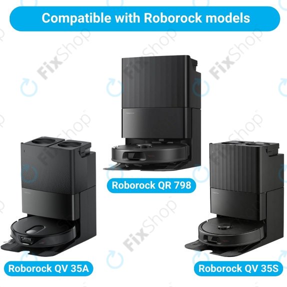 Komplet nadomestnih delov za Roborock QV 35A, QR 798, QV35S (1x Glavna krtača, 2x Filter, 2x Stranska krtača, 4x Krpa za brisanje, 2x Vrečka za prah)
