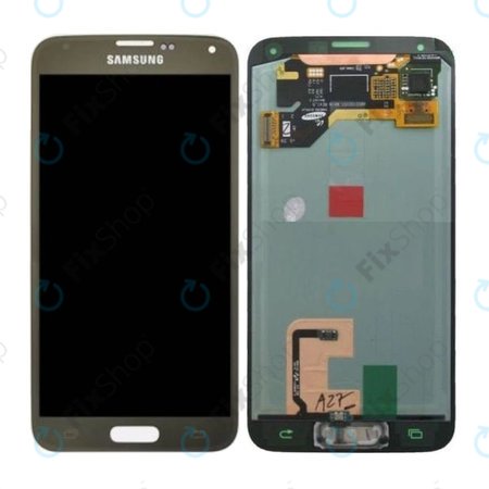 Samsung Galaxy S5 G900F - LCD zaslon + steklo na dotik (Copper Gold) - GH97-15959D, GH97-15734D Genuine Service Pack