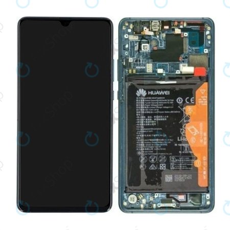 Huawei Mate 20 X 5G - LCD zaslon + steklo na dotik + okvir + baterija (Emerald Green) - 02352UXT Genuine Service Pack