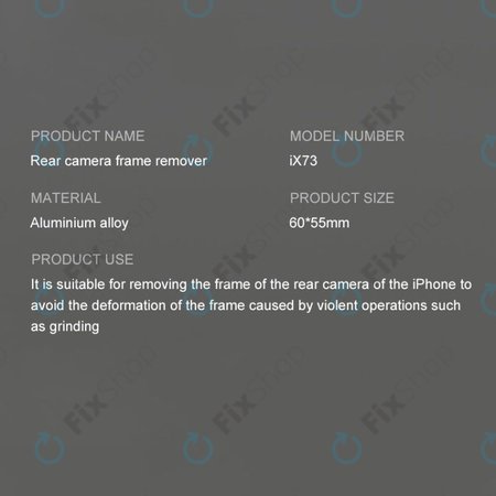 iFixes iX73 - orodje za odstranjevanje okvirja zadnje kamere