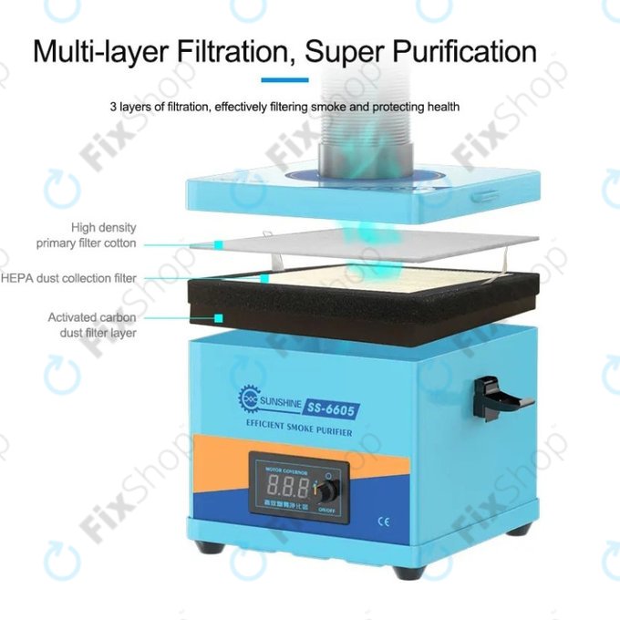 Sunshine SS-6605 - Odvod dima med spajkanjem