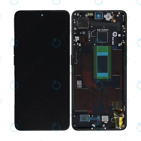 Oppo Reno 8 Pro CPH2357 - LCD zaslon + steklo na dotik + okvir (Glazed Black) OLED