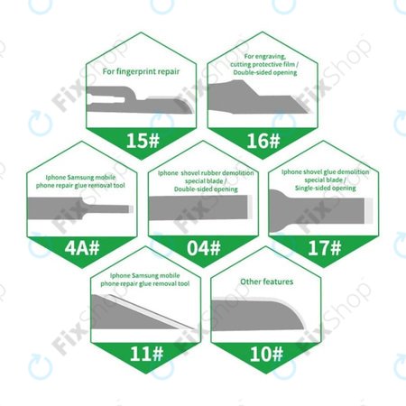 Relife RL-101B - Rezila z ročajem za odstranjevanje lepila 8v1