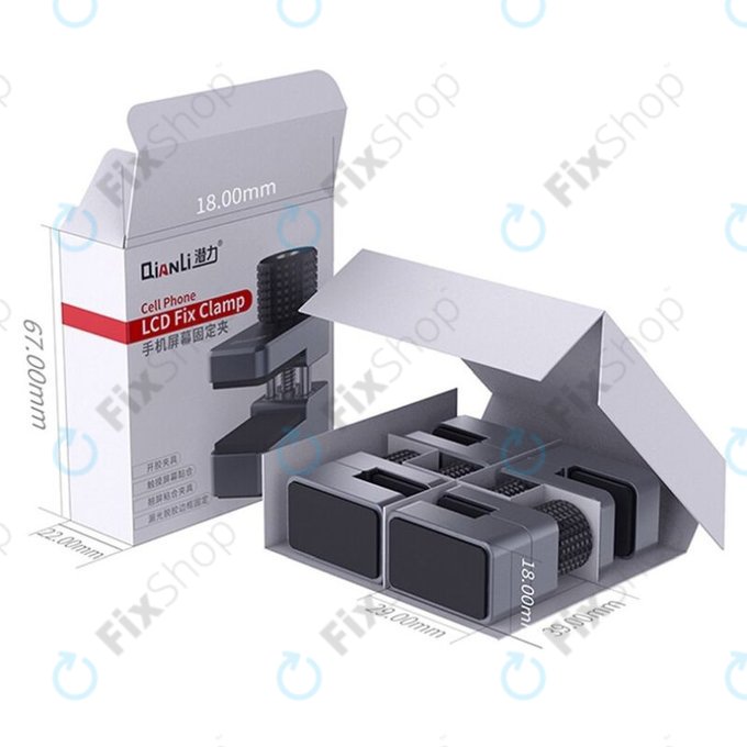 QianLi iClamp - aluminijasta objemka z gumijastim polnilom - razpon 11mm (4 kosi)