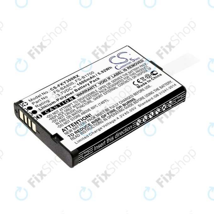 Baterija za Flysky FA605, FS-GT2B, FS-I10, 1600mAh, Li-Pol, 3.7V, FS-BA800, HQ