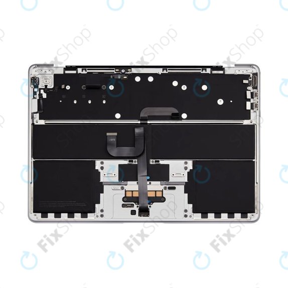 Zgornji okvir tipkovnice za MacBook Air 13", A3113 (2024), US tipkovnico in baterijo, Silver, 661-40228, Genuine Apple
