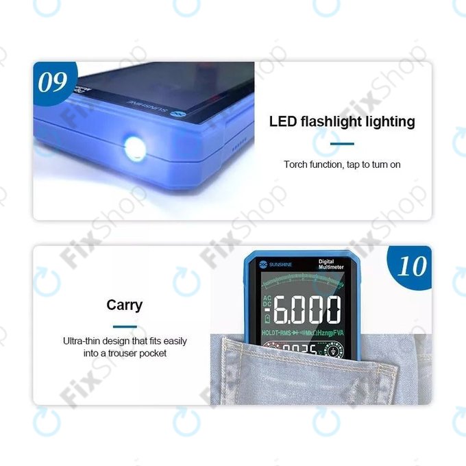 Sunshine DT-21N - Multimeter na dotik