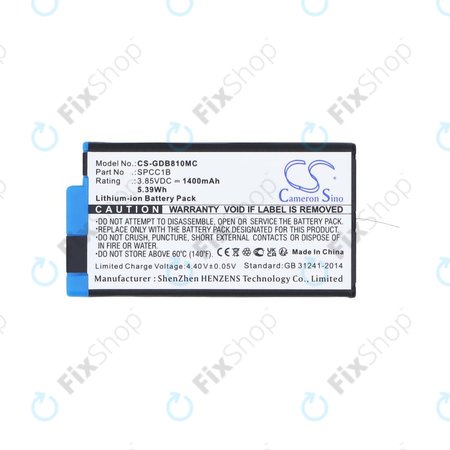 Baterija za GoPro Max, Max 360, Acbat-001, 1400mAh, Li-Ion, 3.85V, SPCC1B, HQ