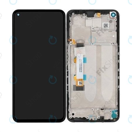 Xiaomi Redmi Note 9T 5G - LCD zaslon + steklo na dotik + okvir (Nightfall Black) - 5600030J2200 Genuine Service Pack