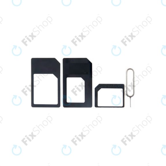 SIM adapter 3v1 (NanoSIM, MicroSIM, MiniSIM) + odpirač reže za SIM