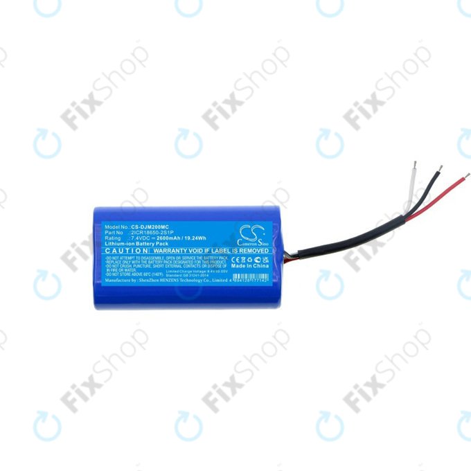 Baterija za DJI Mobile 3, 4, Osmo Mobile 2, Mobile 3, Mobile 4, 2600mAh, Li-Ion, 7.4V, 2ICR18650-2S1P, HQ