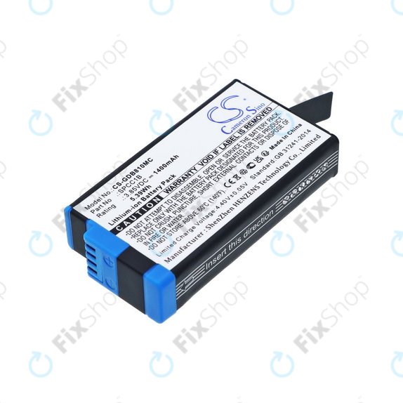 Baterija za GoPro Max, Max 360, Acbat-001, 1400mAh, Li-Ion, 3.85V, SPCC1B, HQ