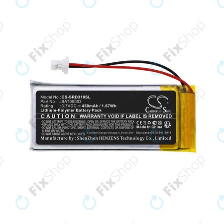 Baterija za Cardo Q1, Q3, 450mAh, Li-Pol, 3.7V, BAT00003, HQ