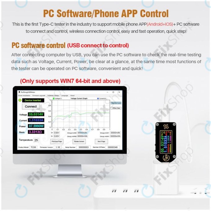 Joy-it JT-TC66C - večnamenski multimeter (USB-C)