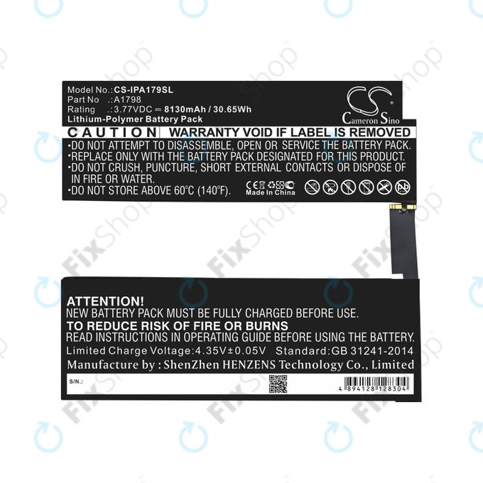 Apple iPad Pro 10.5 (2017) - Baterija A1798 8130mAh HQ