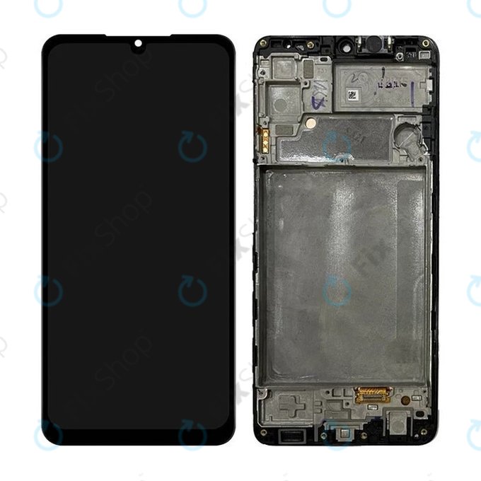 Samsung Galaxy M22 M225F - LCD zaslon + steklo na dotik + okvir (Black) OLED