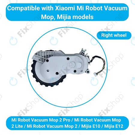 Xiaomi Mijia E10, E12, Mi Robot Vacuum Mop 2 Lite, 2 Pro - Kolo z Motorjem (Desno) (Bela)