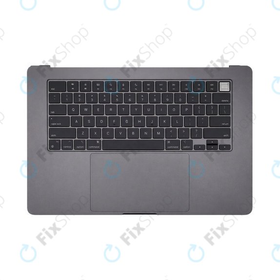 Zgornji okvir tipkovnice za MacBook Air 15", A3114 (2023), US tipkovnico in baterijo, Space Gray, 661-34895, Genuine Apple