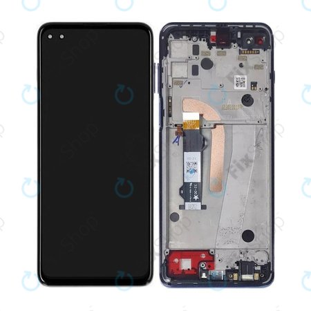 Motorola Moto G100 XT2125 - LCD zaslon + steklo na dotik + okvir (Iridescent Ocean) TFT