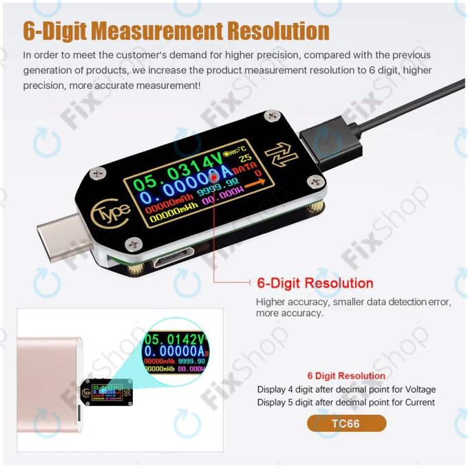 Joy-it JT-TC66C - večnamenski multimeter (USB-C)