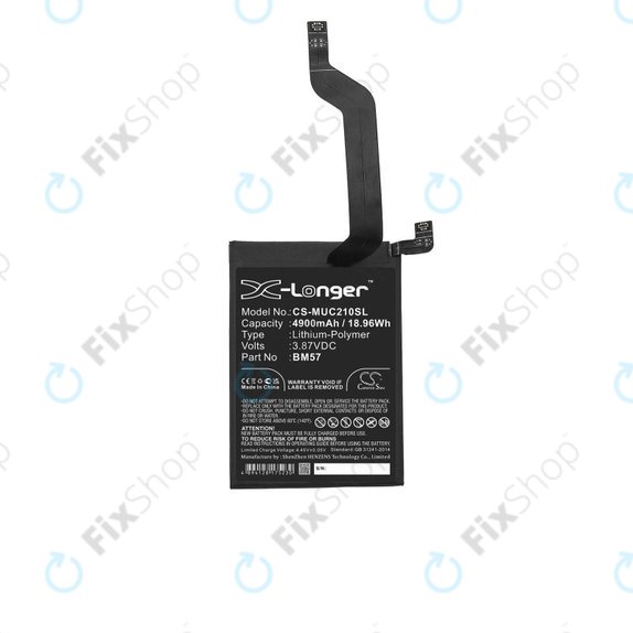 Xiaomi Redmi Note 10 Pro M2101K6G M2101K6R - Baterija BM57 4900mAh HQ