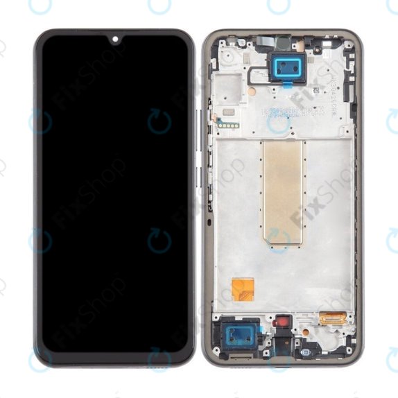 Samsung Galaxy A34 5G A346B - LCD zaslon + steklo na dotik + okvir (Graphite) TFT