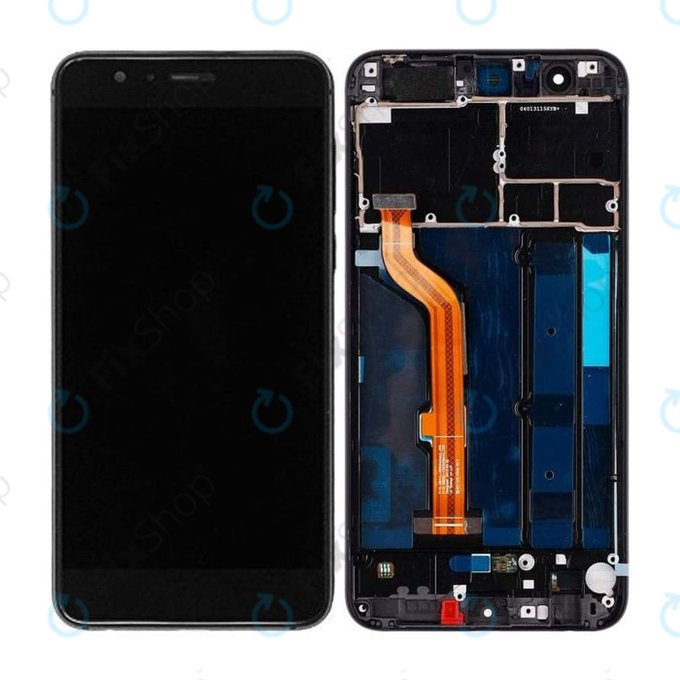 Huawei Honor 8 - LCD zaslon + steklo na dotik + okvir (Midnight Black) TFT