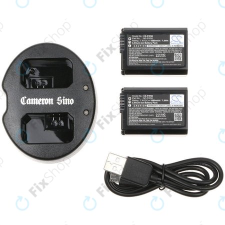 2 bateriji s polnilnikom zaSony NEX-5, Alpha 7, NEX-7, 1030mAh, Li-Ion, 7.4V, NP-FW50, HQ