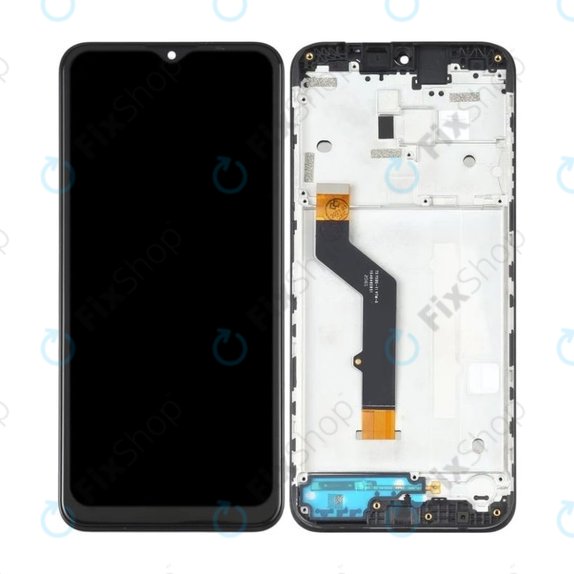 Motorola Moto E7 Plus XT2081 - LCD zaslon + steklo na dotik + okvir (Black) TFT