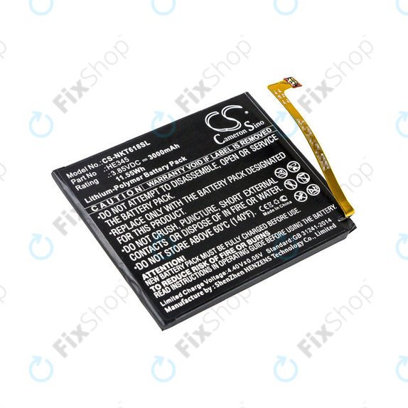 Baterija za Nokia 6.1, 3000mAh, Li-Pol, 3.85 V, HE345, HQ