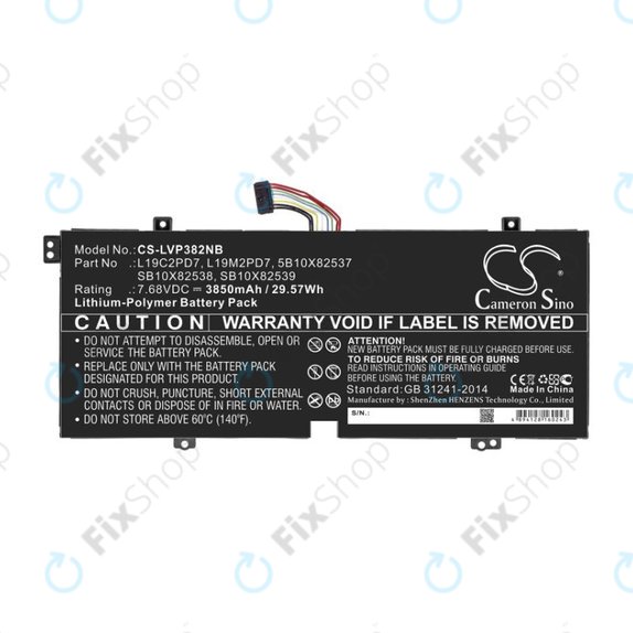 Baterija za Lenovo IdeaPad 3, Duet 3, 3850mAh, Li-Pol, 7.68V, L19C2PD7, HQ