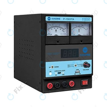 Sunshine P-1503TA - Nastavljiv napajalnik (0-15V, 0-3A)