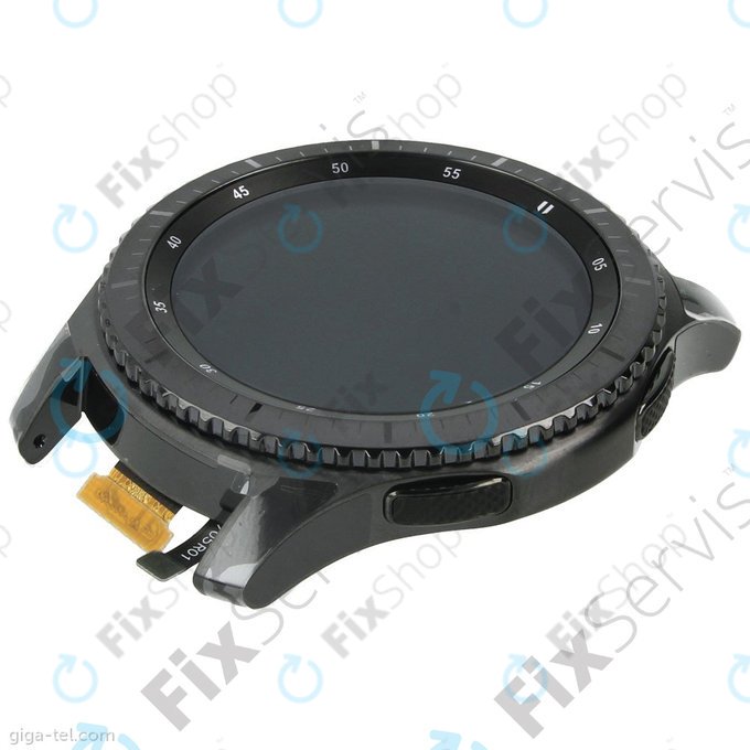 Samsung Gear S3 Frontier R760, R765 - LCD zaslon + steklo na dotik + okvir (Space Gray) - GH97-19658A Genuine Service Pack