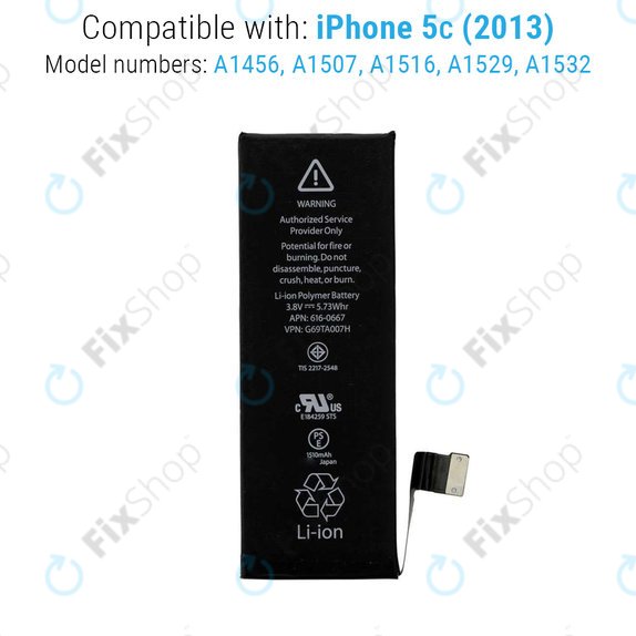 Baterija za iPhone 5C, 1510mAh