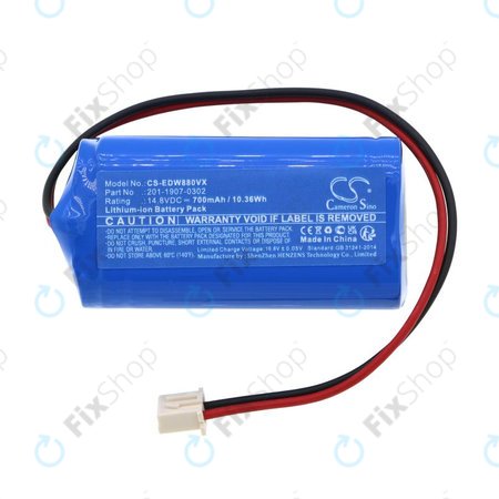 Baterija za Ecovacs Winbot 880, 700, 700mAh, Li-Ion, 14.8V, 201-1907-0302, HQ