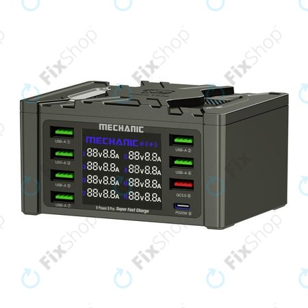 Mechanic V-Power 8 Pro - Servisna USB polnilna postaja z USB-C, USB 3.0