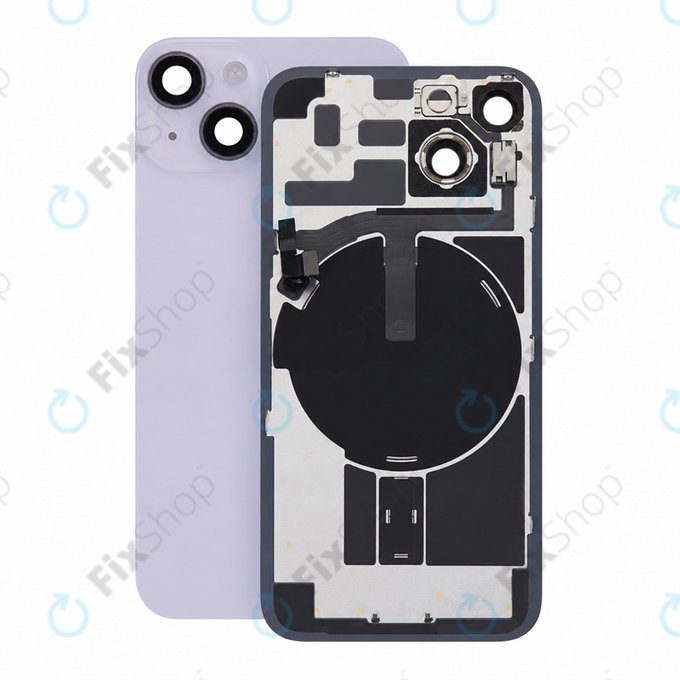 Steklo zadnjega ohišja za iPhone 14, Purple, Pulled A