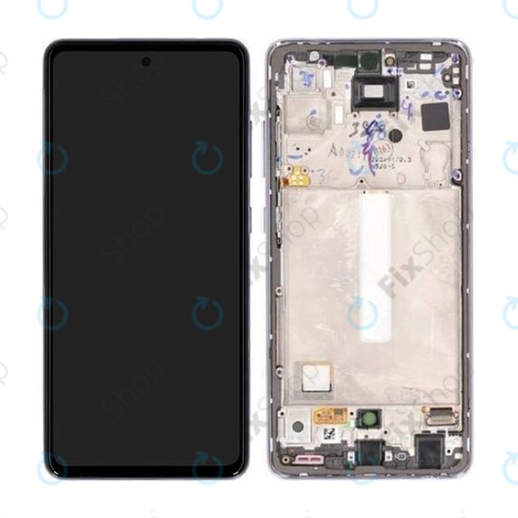 Samsung Galaxy A52s 5G A528B - LCD zaslon + steklo na dotik + okvir (Awesome Violet) - GH82-26861C, GH82-26909C, GH82-26863C, GH82-26910C Genuine Service Pack