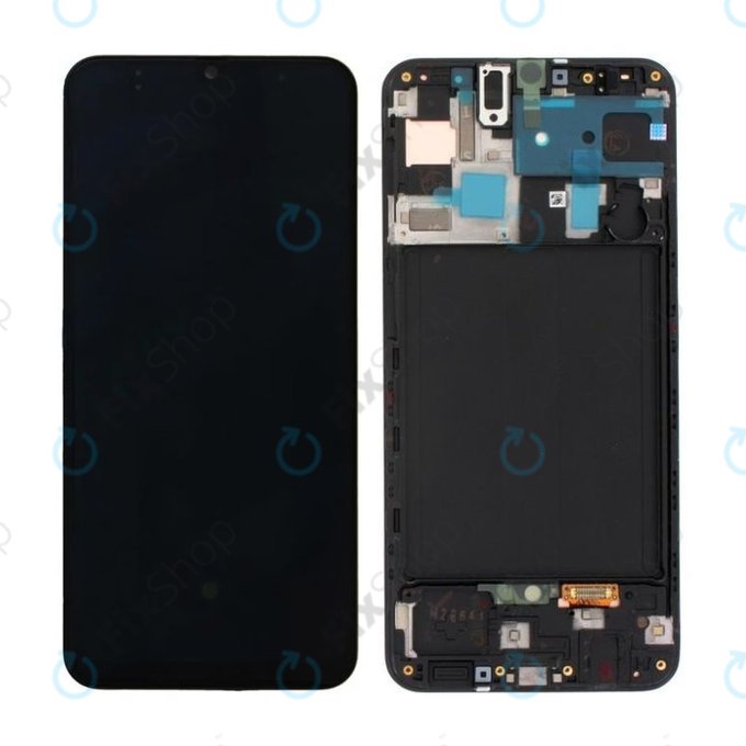 Samsung Galaxy A50 A505F - LCD zaslon + steklo na dotik + okvir (Black) - GH82-19204A, GH82-19713A, GH82-19714A, GH82-19289A Genuine Service Pack