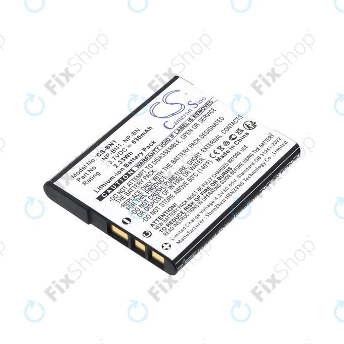 Baterija za Sony Cyber-Shot DSC-TX20, TX9, 630mAh, Li-Ion, 3.7V, NP-BN1, HQ