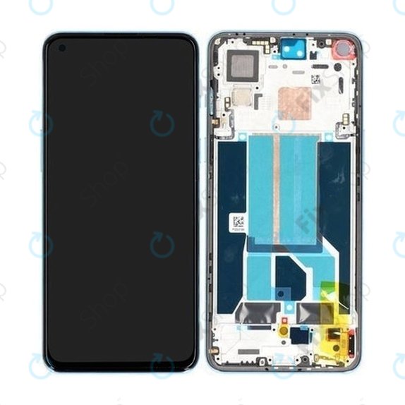 OnePlus Nord 2 5G - LCD zaslon + steklo na dotik + okvir (Blue Haze) - 2011100359 Genuine Service Pack
