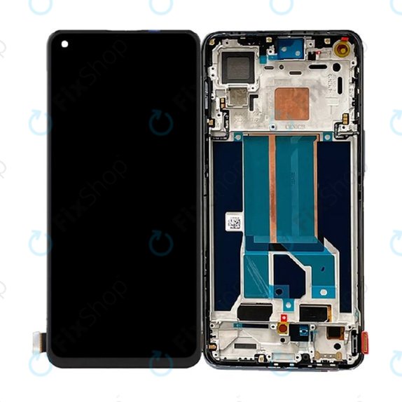 OnePlus Nord 2 5G - LCD zaslon + steklo na dotik + okvir (Gray Sierra) TFT